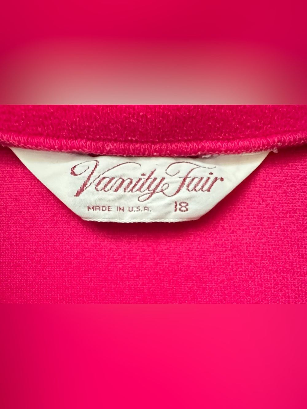 Vintage Vanity Fair Women's Fuchsia, Pink & Cream House Coat Size 18 XXL - Picture 4 of 11